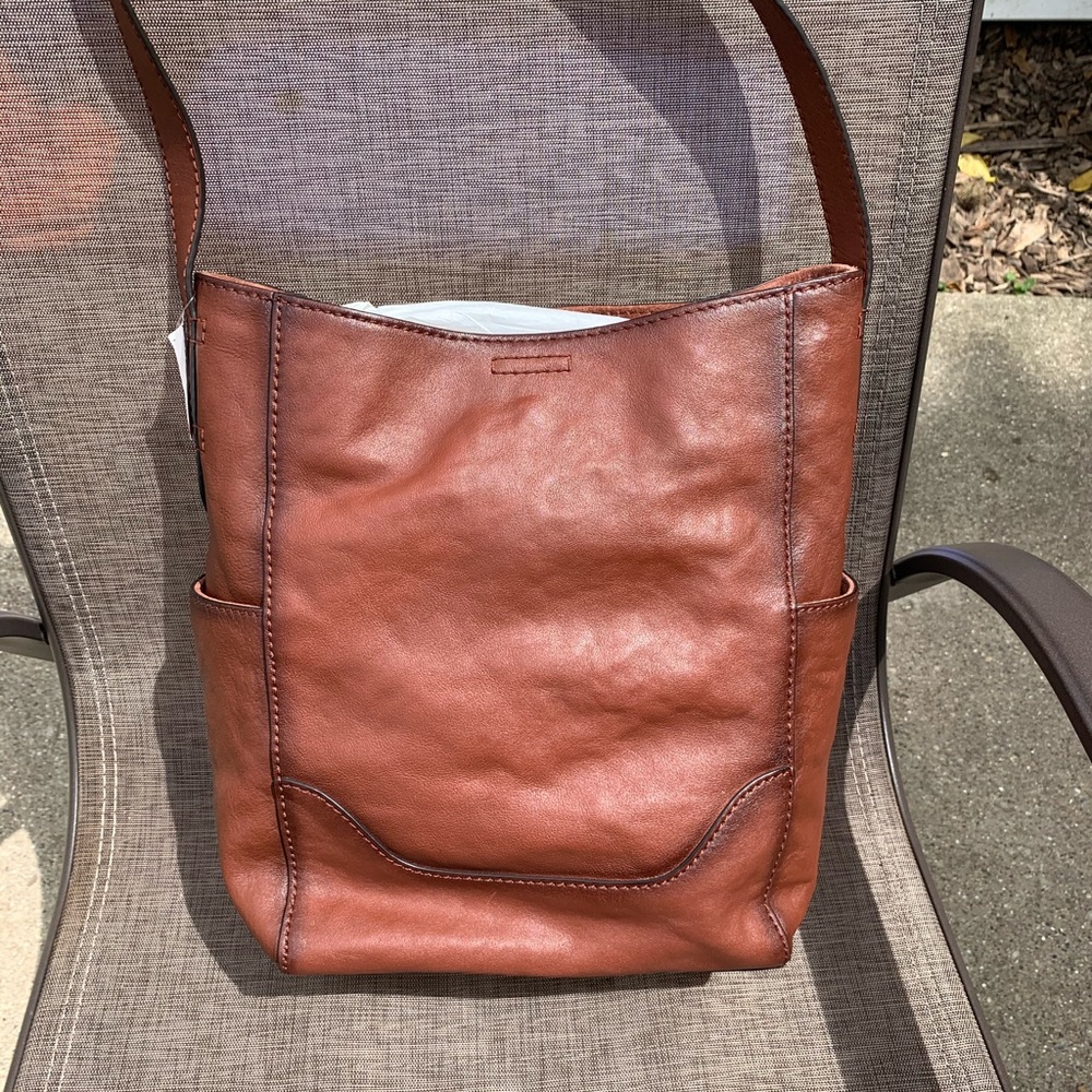 Frye Leather Side Pocket Hobo
